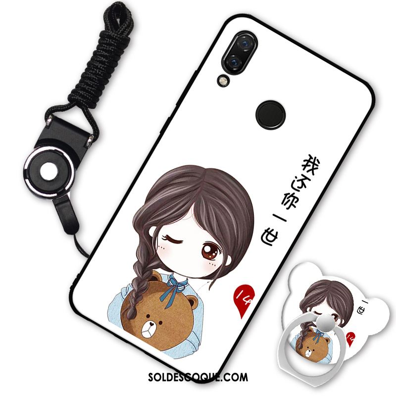 Coque Redmi Note 7 Téléphone Portable Rose Ornements Suspendus Silicone Fluide Doux En Ligne