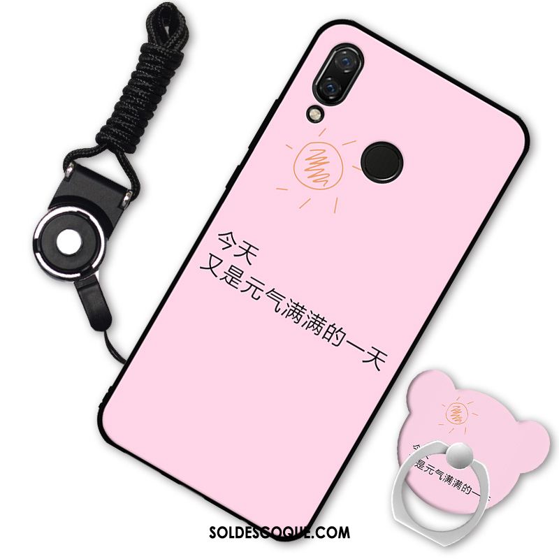 Coque Redmi Note 7 Téléphone Portable Rose Ornements Suspendus Silicone Fluide Doux En Ligne