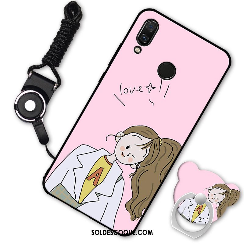 Coque Redmi Note 7 Téléphone Portable Rose Ornements Suspendus Silicone Fluide Doux En Ligne