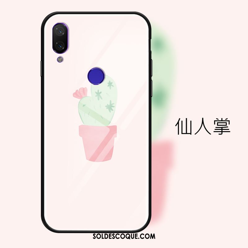 Coque Redmi Note 7 Verre Trempé Fraise Miroir Petit Incassable Pas Cher