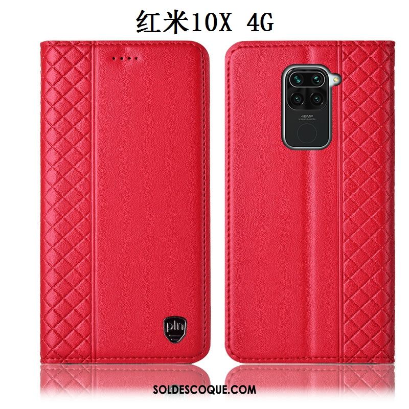 Coque Redmi Note 9 Incassable Rouge Protection Cuir Véritable Jaune En Ligne