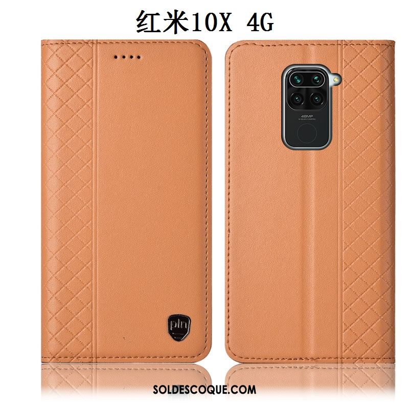 Coque Redmi Note 9 Incassable Rouge Protection Cuir Véritable Jaune En Ligne