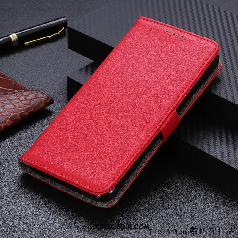 Coque Redmi Note 9 Pro Business Rouge Carte Violet Simple Pas Cher