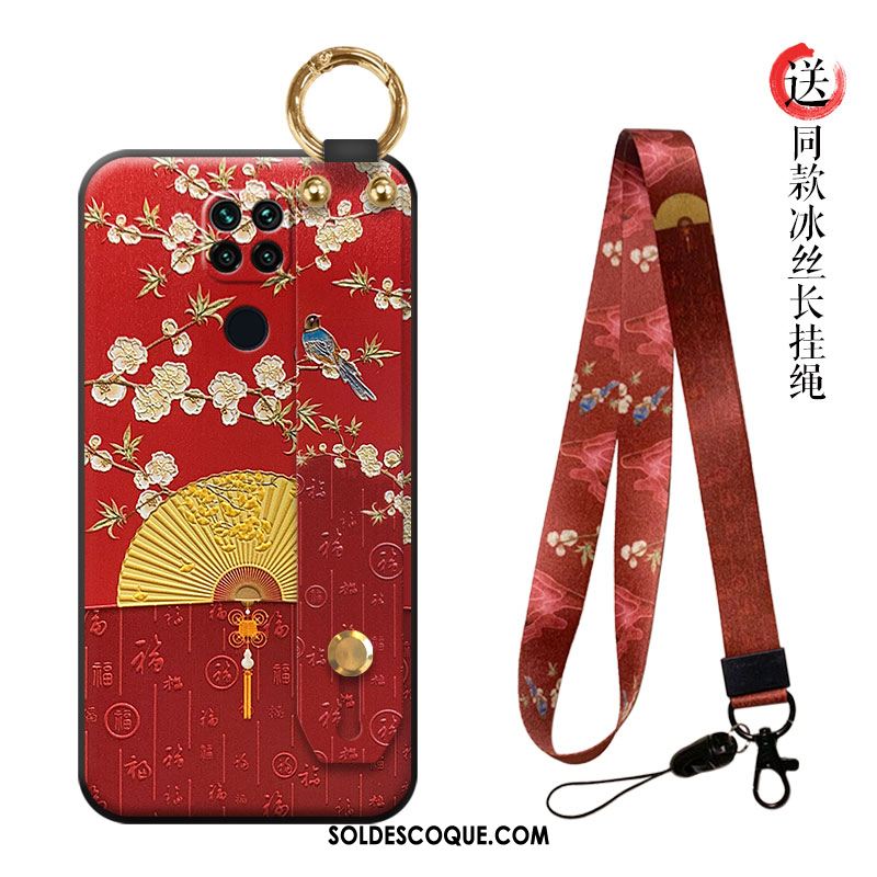 Coque Redmi Note 9 Style Chinois Très Mince Incassable Rouge Personnalité France