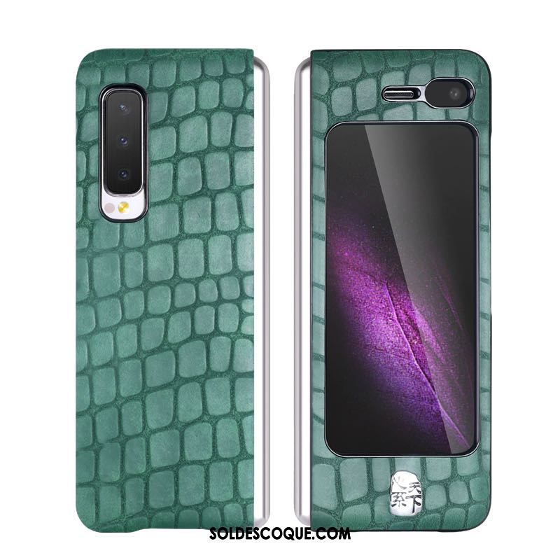 Coque Samsung Fold Business Luxe Vert Téléphone Portable Protection Housse Pas Cher