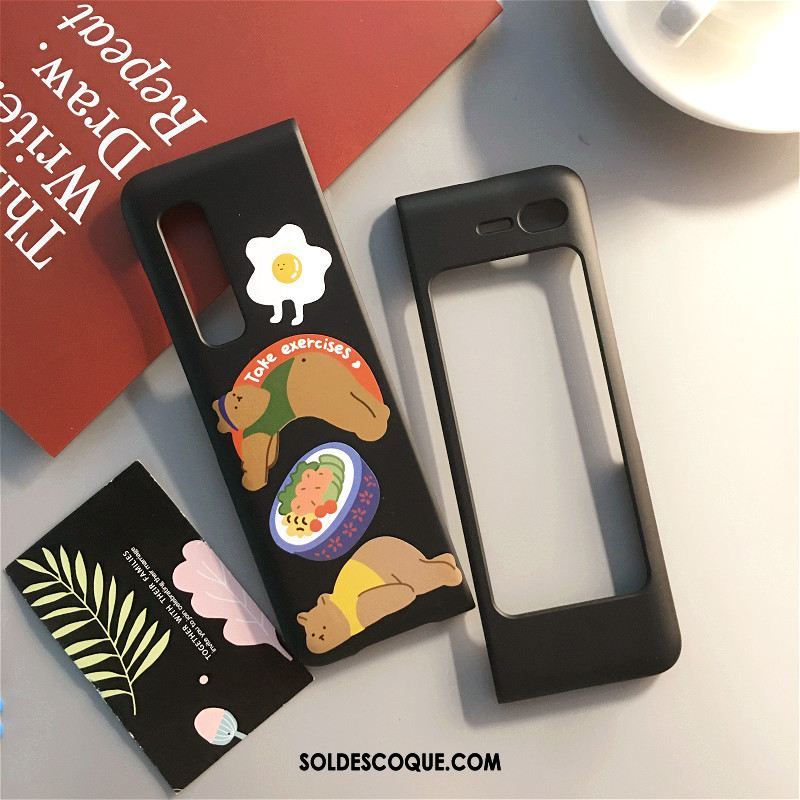 Coque Samsung Fold Délavé En Daim Plier Téléphone Portable Tout Compris Dessin Animé France