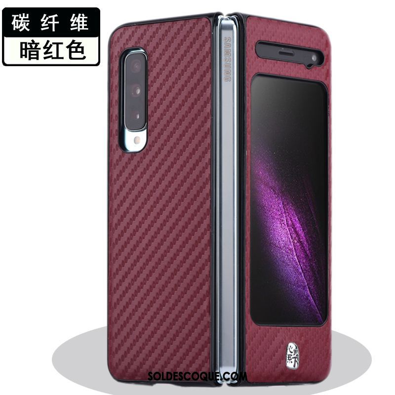 Coque Samsung Fold Protection Divisé Or Étoile Délavé En Daim Pas Cher