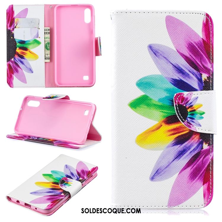 Coque Samsung Galaxy A10 Multicolore Créatif Étui En Cuir Étoile Personnalité Pas Cher