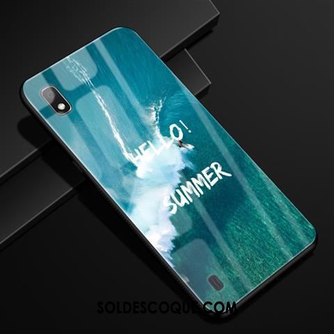 Coque Samsung Galaxy A10 Téléphone Portable Bleu Verre Étoile Étui Soldes