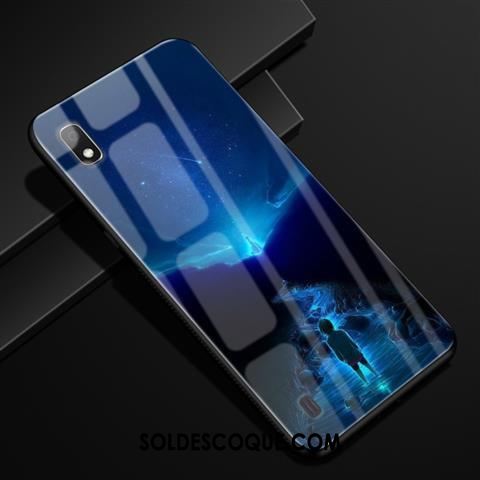 Coque Samsung Galaxy A10 Téléphone Portable Bleu Verre Étoile Étui Soldes