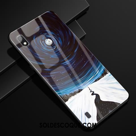 Coque Samsung Galaxy A10 Téléphone Portable Bleu Verre Étoile Étui Soldes