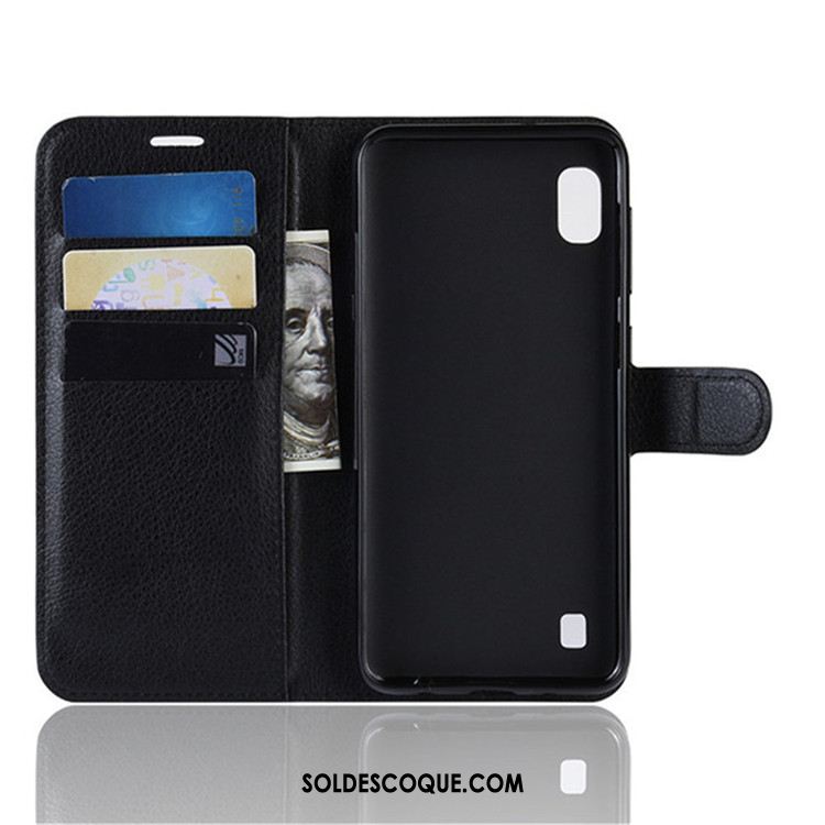 Coque Samsung Galaxy A10 Téléphone Portable Étui Noir Protection Étui En Cuir Soldes