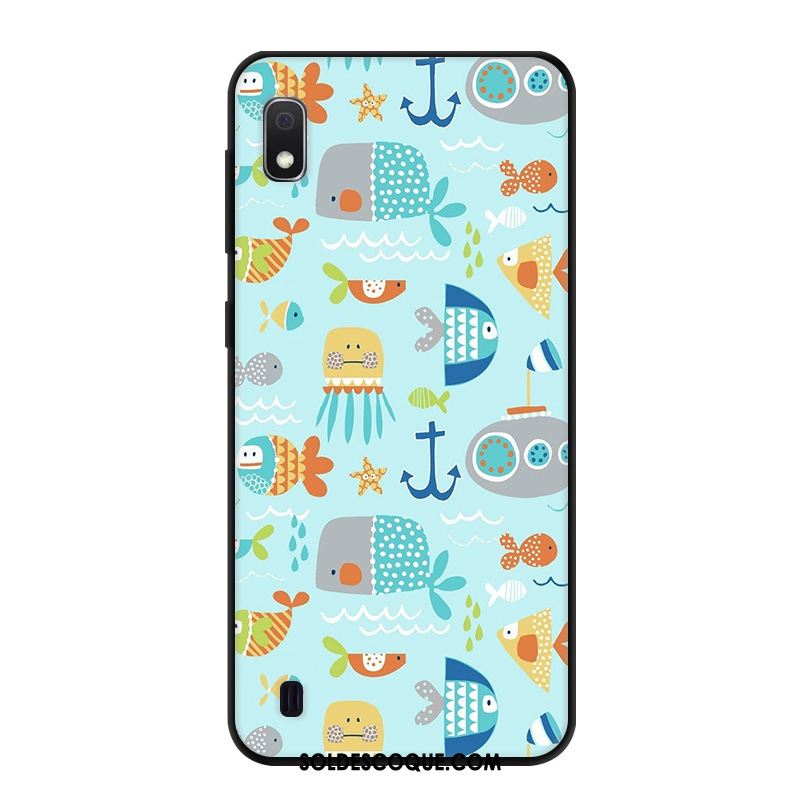 Coque Samsung Galaxy A10 Étoile Petit Bleu Marque De Tendance Simple Pas Cher