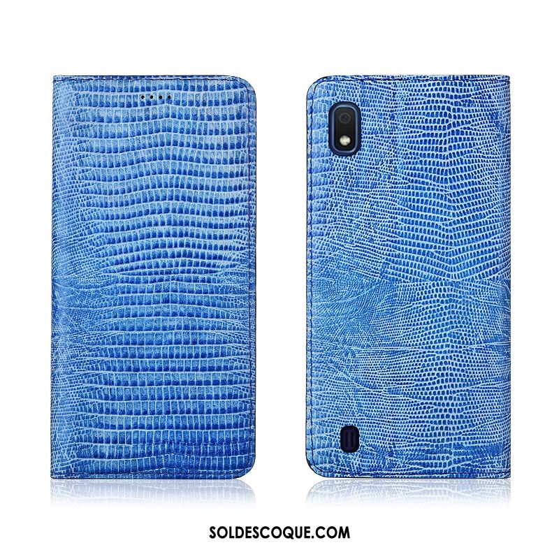 Coque Samsung Galaxy A10 Étui En Cuir Bleu Téléphone Portable Tout Compris Clamshell En Ligne