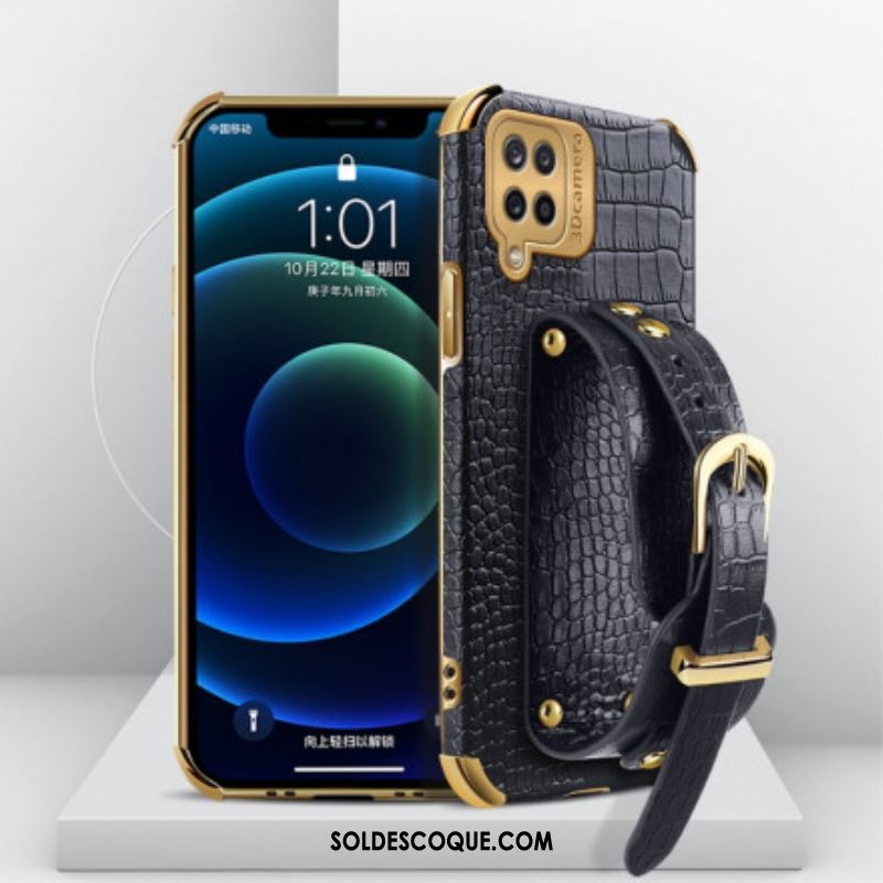 Coque Samsung Galaxy A12 / M12 Croco Bracelet