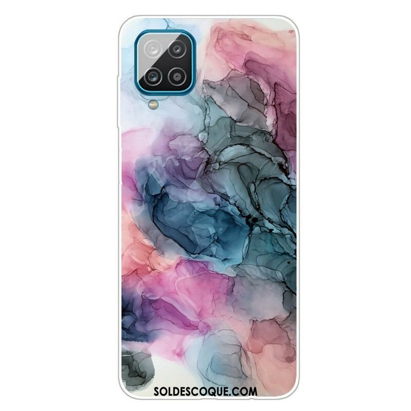 Coque Samsung Galaxy A12 / M12 Marbre Coloré