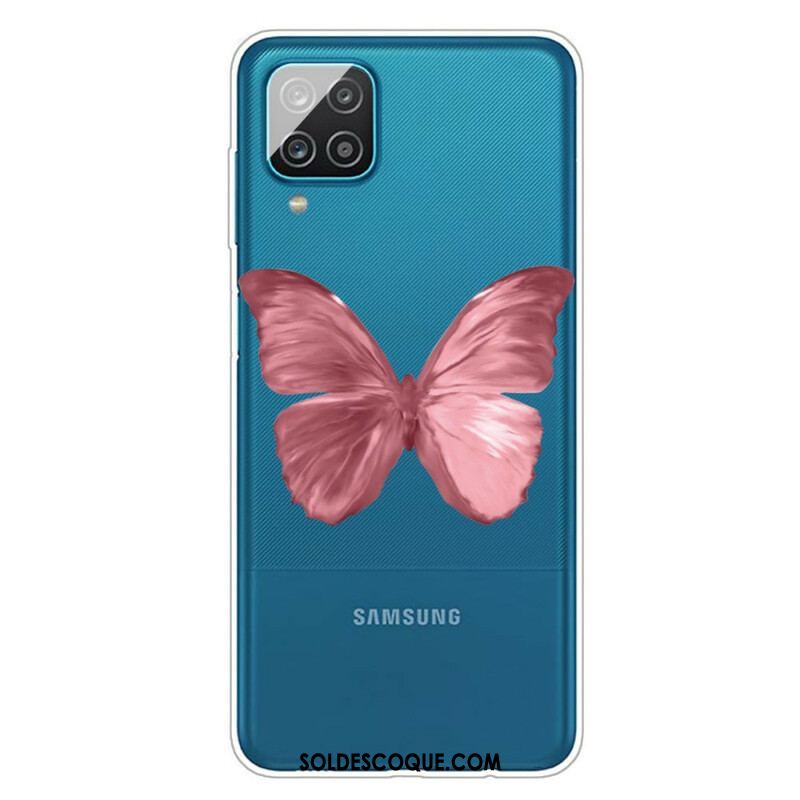 Coque Samsung Galaxy A12 / M12 Papillons Sauvages
