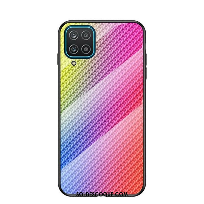 Coque Samsung Galaxy A12 / M12 Verre Trempé Fibre Carbone