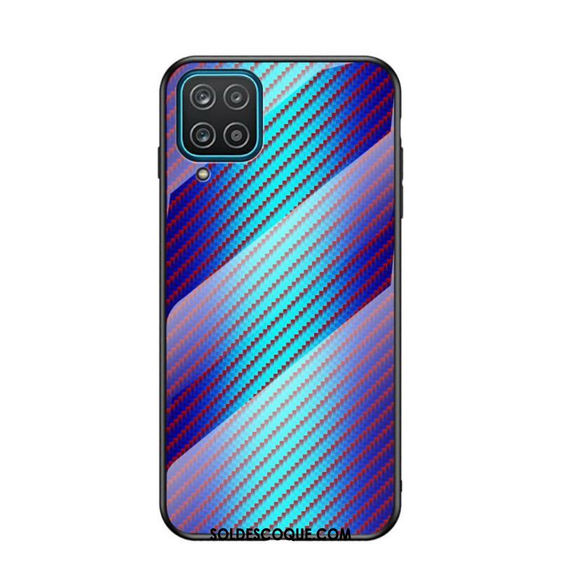 Coque Samsung Galaxy A12 / M12 Verre Trempé Fibre Carbone