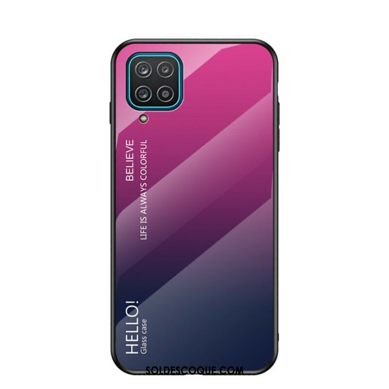 Coque Samsung Galaxy A12 / M12 Verre Trempé Hello