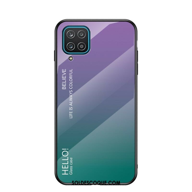 Coque Samsung Galaxy A12 / M12 Verre Trempé Hello