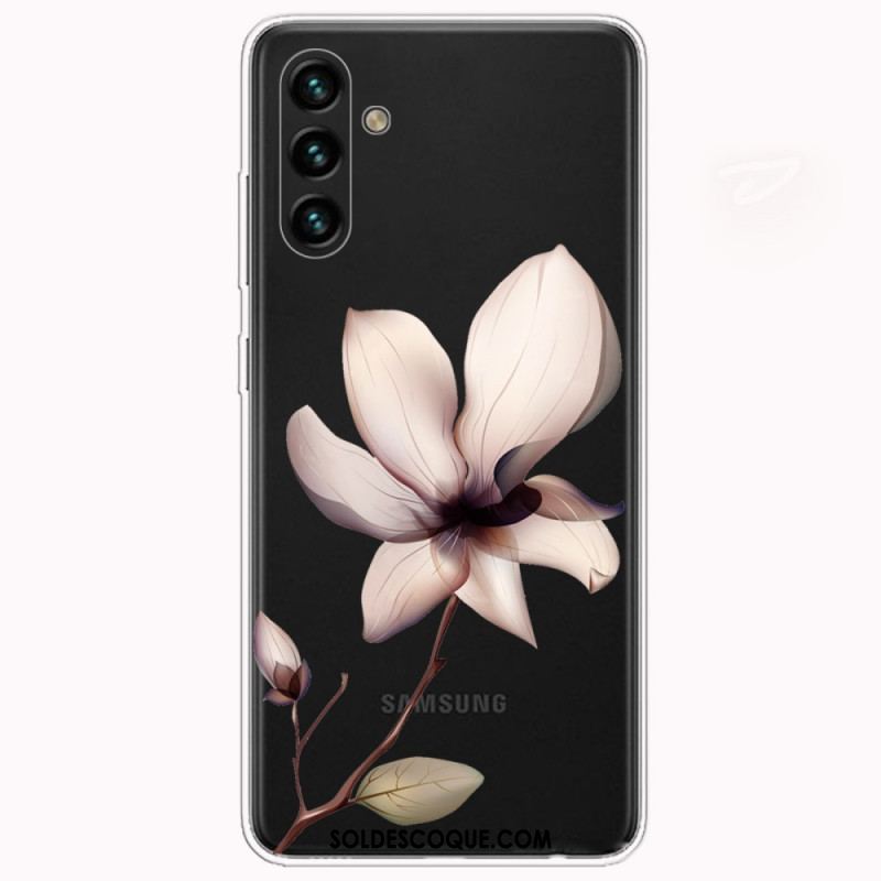 Coque Samsung Galaxy A13 5G / A04s Transparente Une Fleur