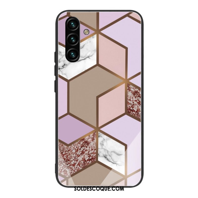 Coque Samsung Galaxy A13 5G / A04s Verre Trempé Marbre Géométrie