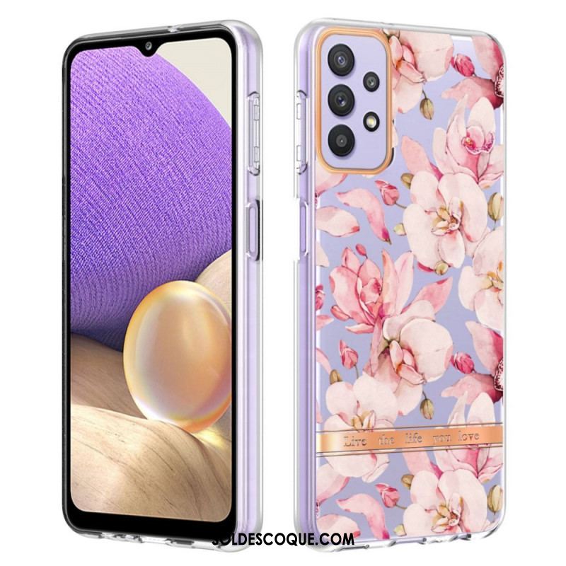 Coque Samsung Galaxy A13 Transparente Florale