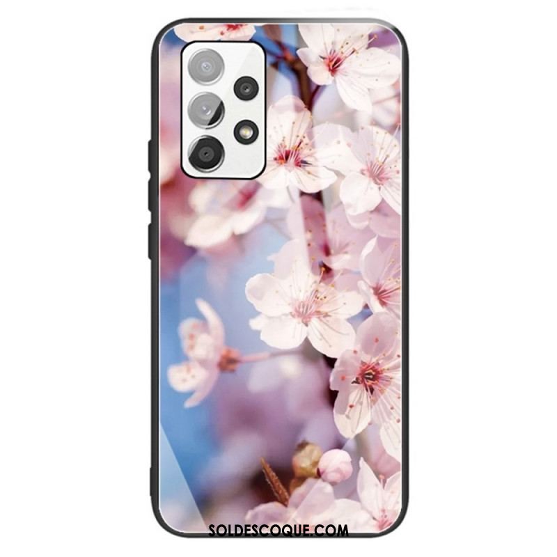 Coque Samsung Galaxy A13 Verre Trempé Fleurs