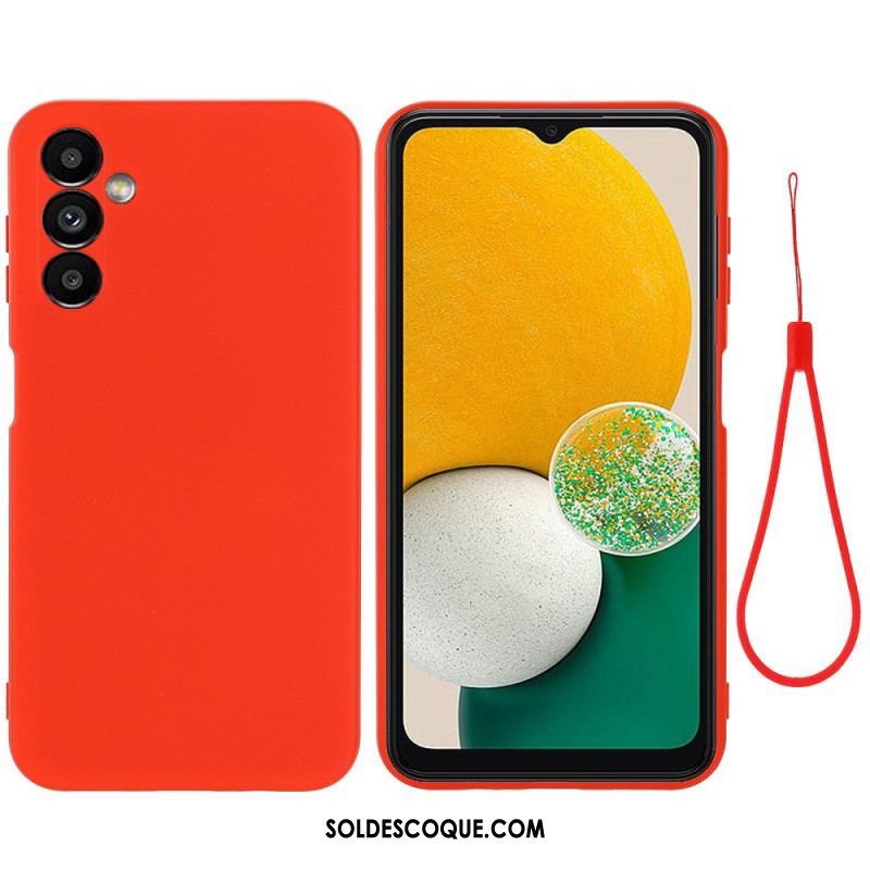 Coque Samsung Galaxy A14 5G / A14 Silicone Liquide à Lanière