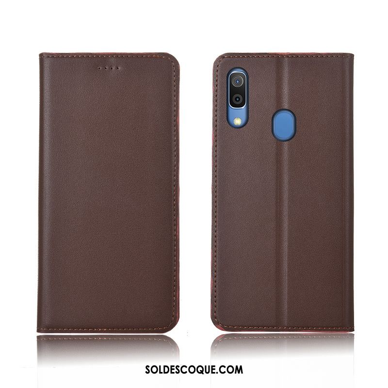 Coque Samsung Galaxy A20e Délavé En Daim Tout Compris Étui En Cuir Cuir Véritable Nouveau France