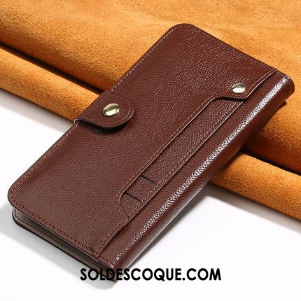 Coque Samsung Galaxy A20e Portefeuille Cuir Véritable Carte Étui Étui En Cuir Pas Cher