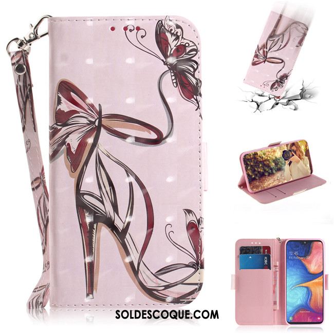 Coque Samsung Galaxy A20e Protection Étoile Rose Dessin Animé Téléphone Portable Housse Pas Cher
