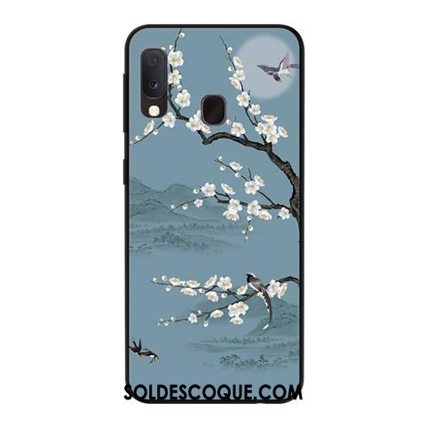 Coque Samsung Galaxy A20e Téléphone Portable Étui Vent Net Rouge Blanc Soldes