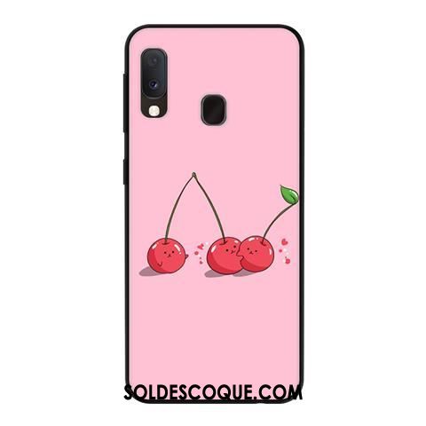 Coque Samsung Galaxy A20e Téléphone Portable Étui Vent Net Rouge Blanc Soldes