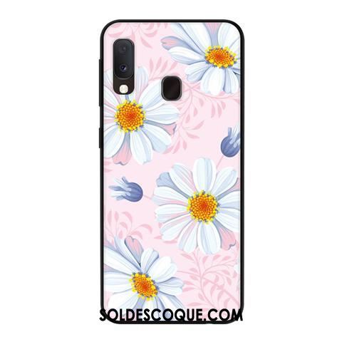 Coque Samsung Galaxy A20e Téléphone Portable Étui Vent Net Rouge Blanc Soldes