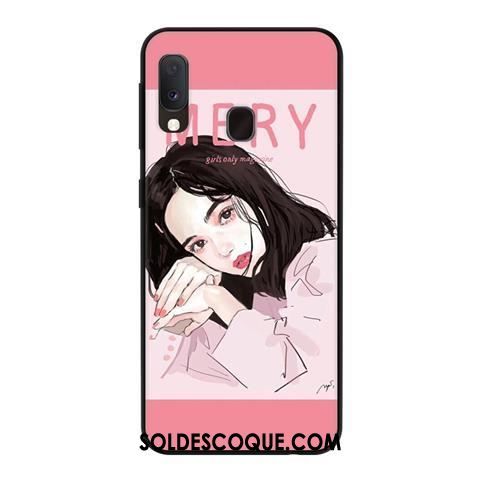 Coque Samsung Galaxy A20e Téléphone Portable Étui Vent Net Rouge Blanc Soldes