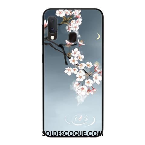 Coque Samsung Galaxy A20e Téléphone Portable Étui Vent Net Rouge Blanc Soldes