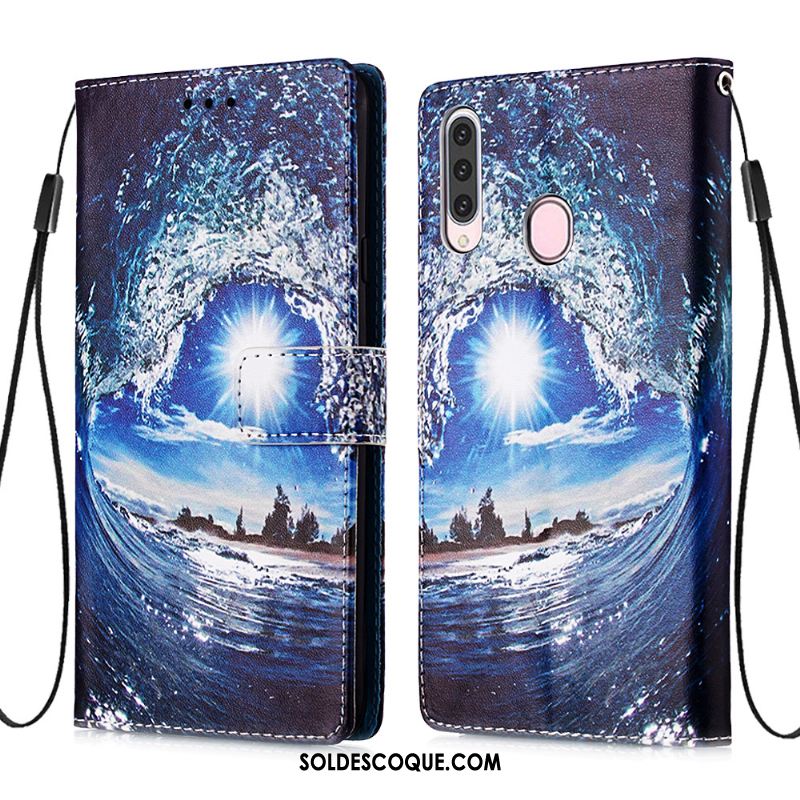 Coque Samsung Galaxy A20s Étoile Carte Fluide Doux Bleu Personnalité En Vente