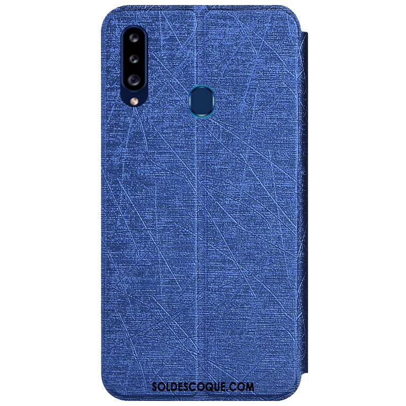 Coque Samsung Galaxy A20s Étui En Cuir Téléphone Portable Argent Protection Étoile En Ligne