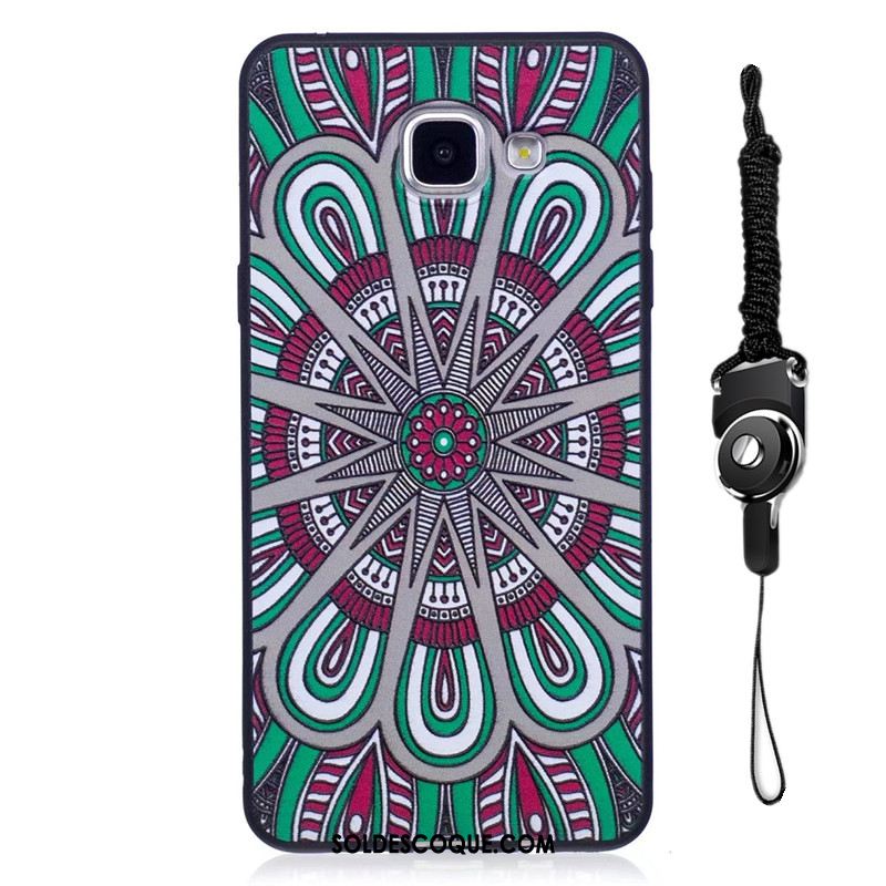 Coque Samsung Galaxy A3 2016 Fluide Doux Noir Peinture Téléphone Portable Tendance En Vente