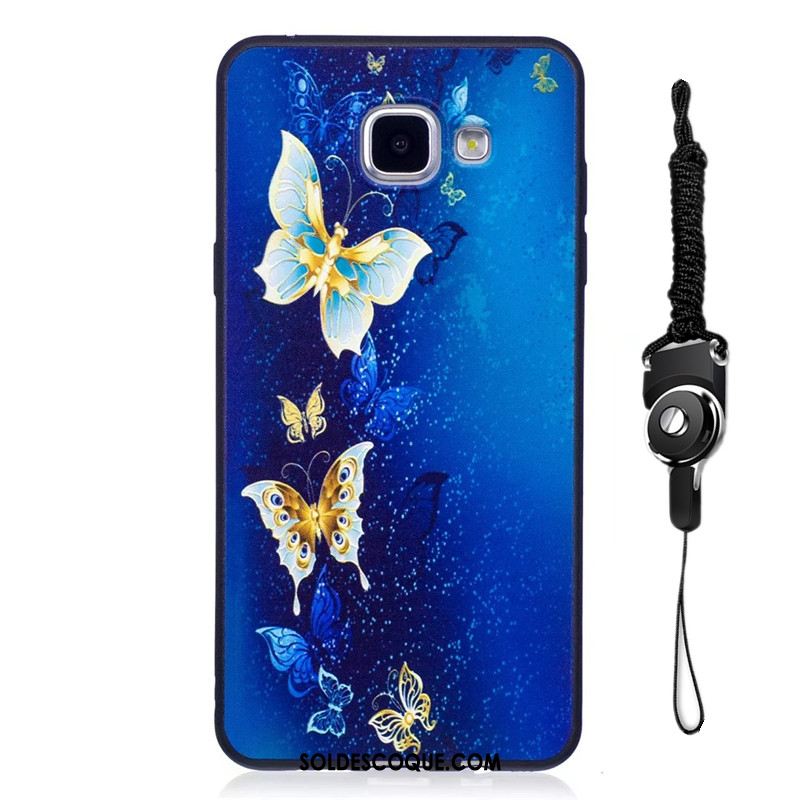 Coque Samsung Galaxy A3 2016 Fluide Doux Noir Peinture Téléphone Portable Tendance En Vente