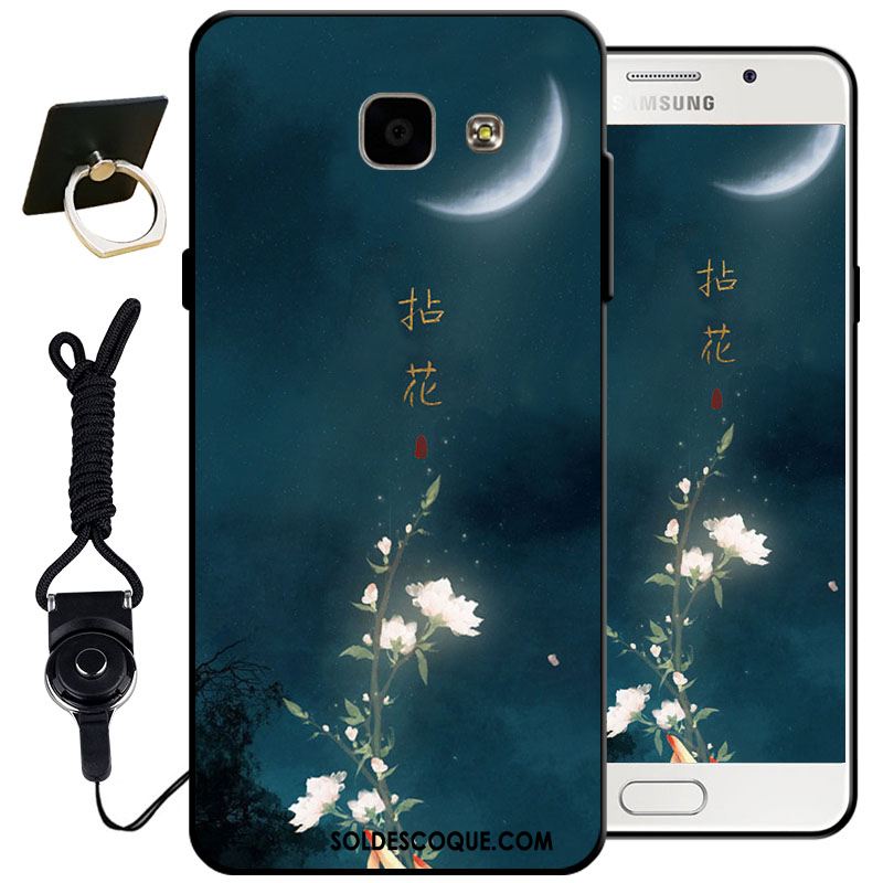 Coque Samsung Galaxy A3 2016 Étoile Peinture Bleu Fluide Doux Noir En Vente