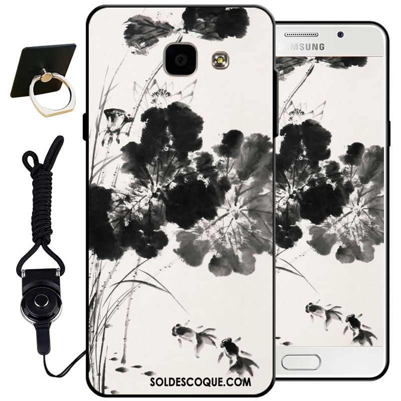 Coque Samsung Galaxy A3 2016 Étoile Peinture Bleu Fluide Doux Noir En Vente