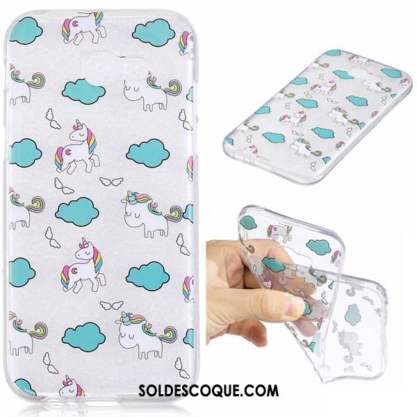 Coque Samsung Galaxy A3 2017 Bleu Haute Bordure Fluide Doux Téléphone Portable France