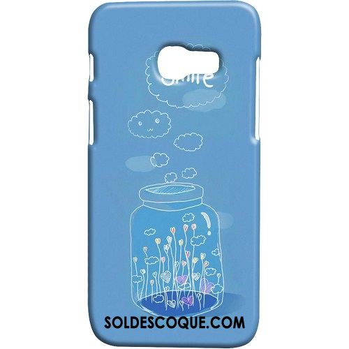 Coque Samsung Galaxy A3 2017 Bleu Vent Frais Protection Délavé En Daim Soldes