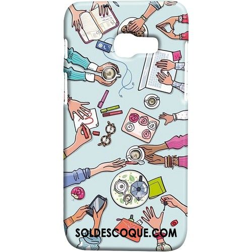 Coque Samsung Galaxy A3 2017 Bleu Vent Frais Protection Délavé En Daim Soldes