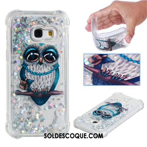 Coque Samsung Galaxy A3 2017 Dessin Animé Quicksand Fluide Doux Silicone Ornements Suspendus Pas Cher