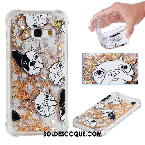 Coque Samsung Galaxy A3 2017 Dessin Animé Quicksand Fluide Doux Silicone Ornements Suspendus Pas Cher