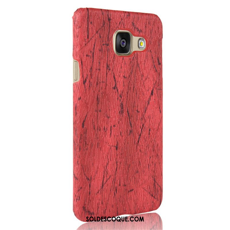 Coque Samsung Galaxy A3 2017 Grain De Bois Cuir Étui Protection Qualité Housse En Vente